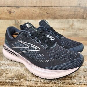 Brooks Glycerin GTS 19 Women's Sz 11 B Black Pink Athletic Running Train Sneaker